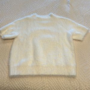 Pilcro soft faux fur short sleeve sweater from Anthropologie